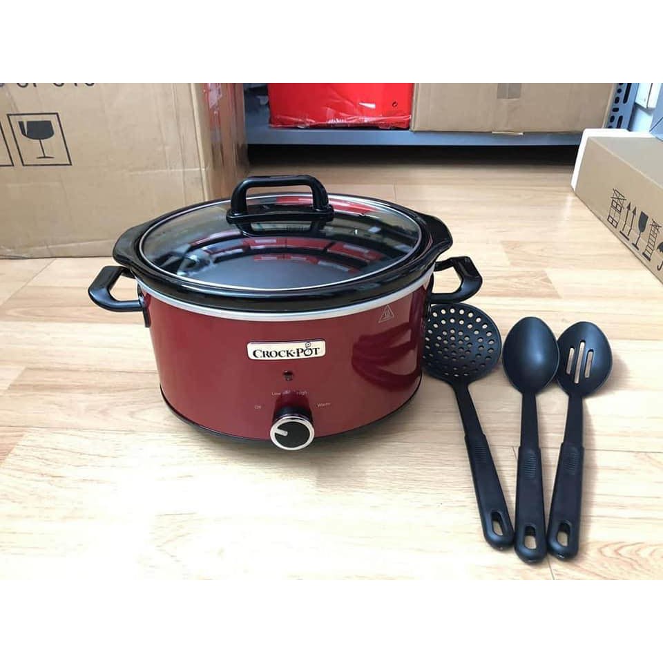 NỒI NẤU CHẬM CROCK POT đỏ 3.5L - HANGDUC69