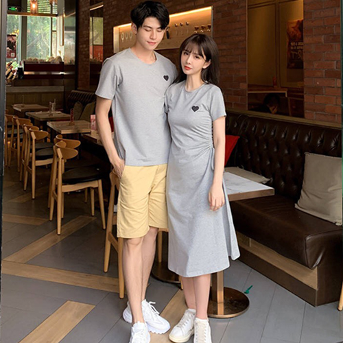 Đầm thun đôi phối dây rút eo