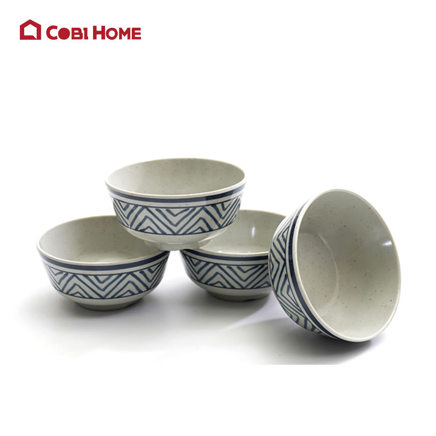 bát cơm, chén soup bằng nhựa melamine hoa văn trang trí