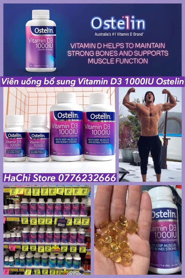 Ostelin Vitamin D3 1000IU - 300 viên