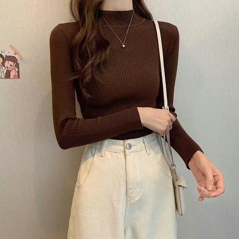 Áo len tăm body cổ cao 3 phân
