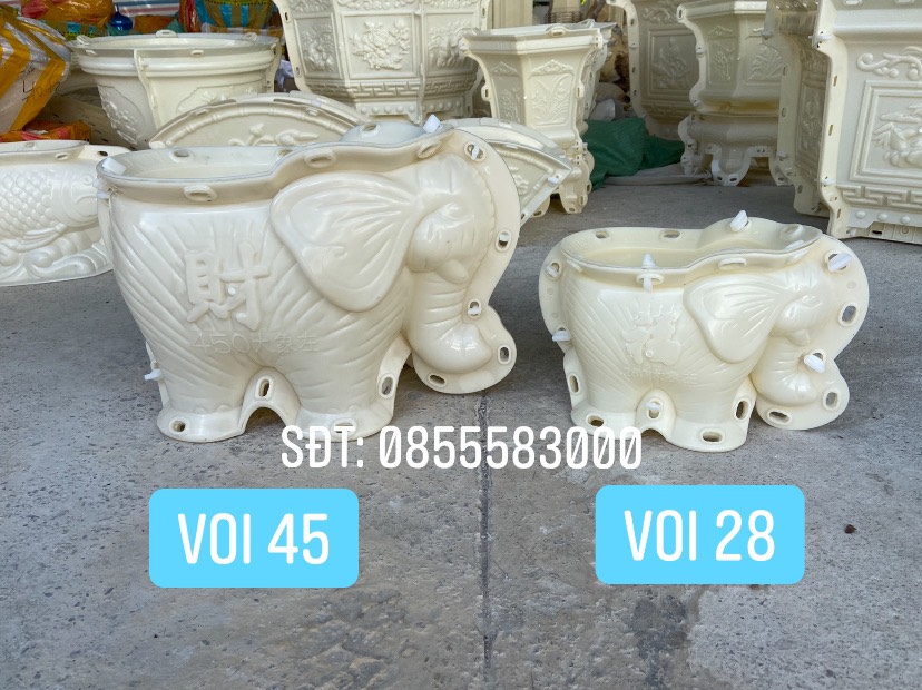 khuôn đúc chậu cảnh voi nhỏ 28 (khuôn nhựa ABS siêu bền )