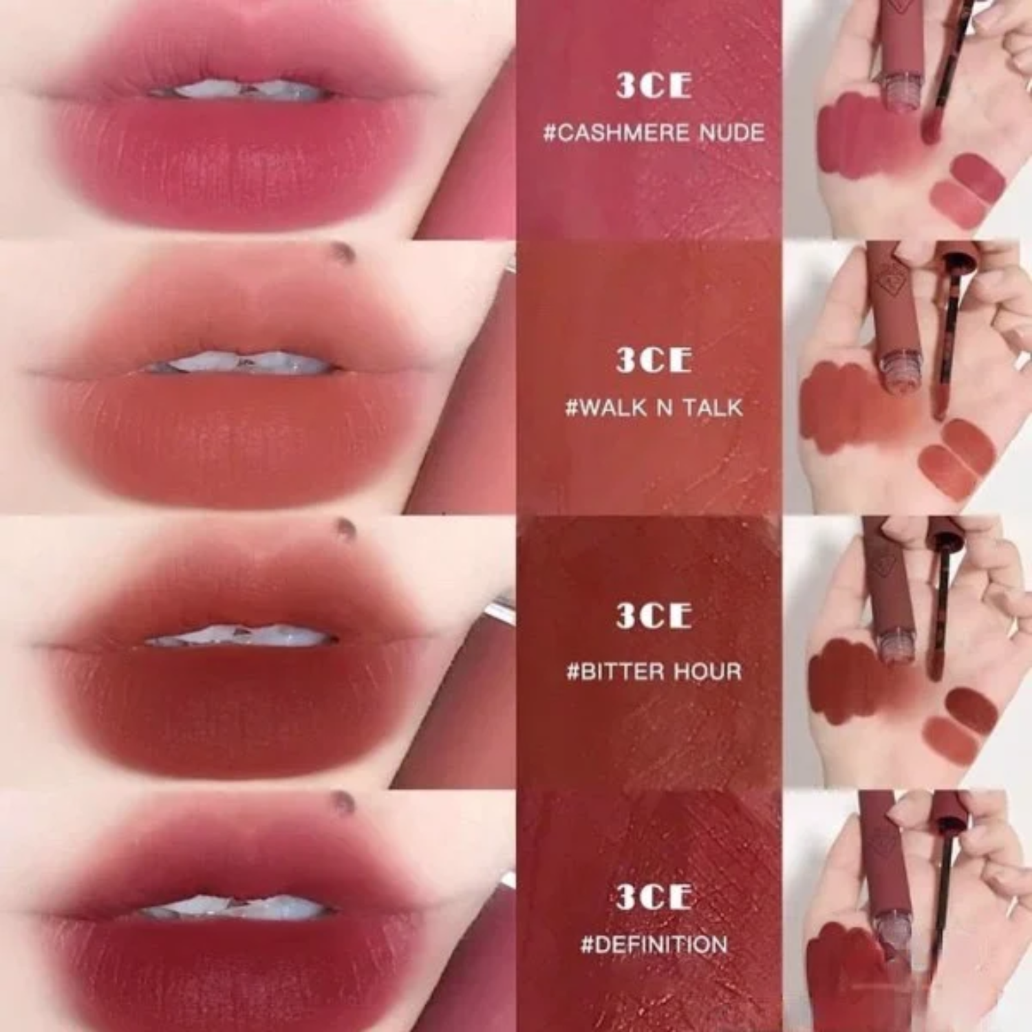 Son Kem Lì 3CE Velvet Lip Tint 4g Full Màu