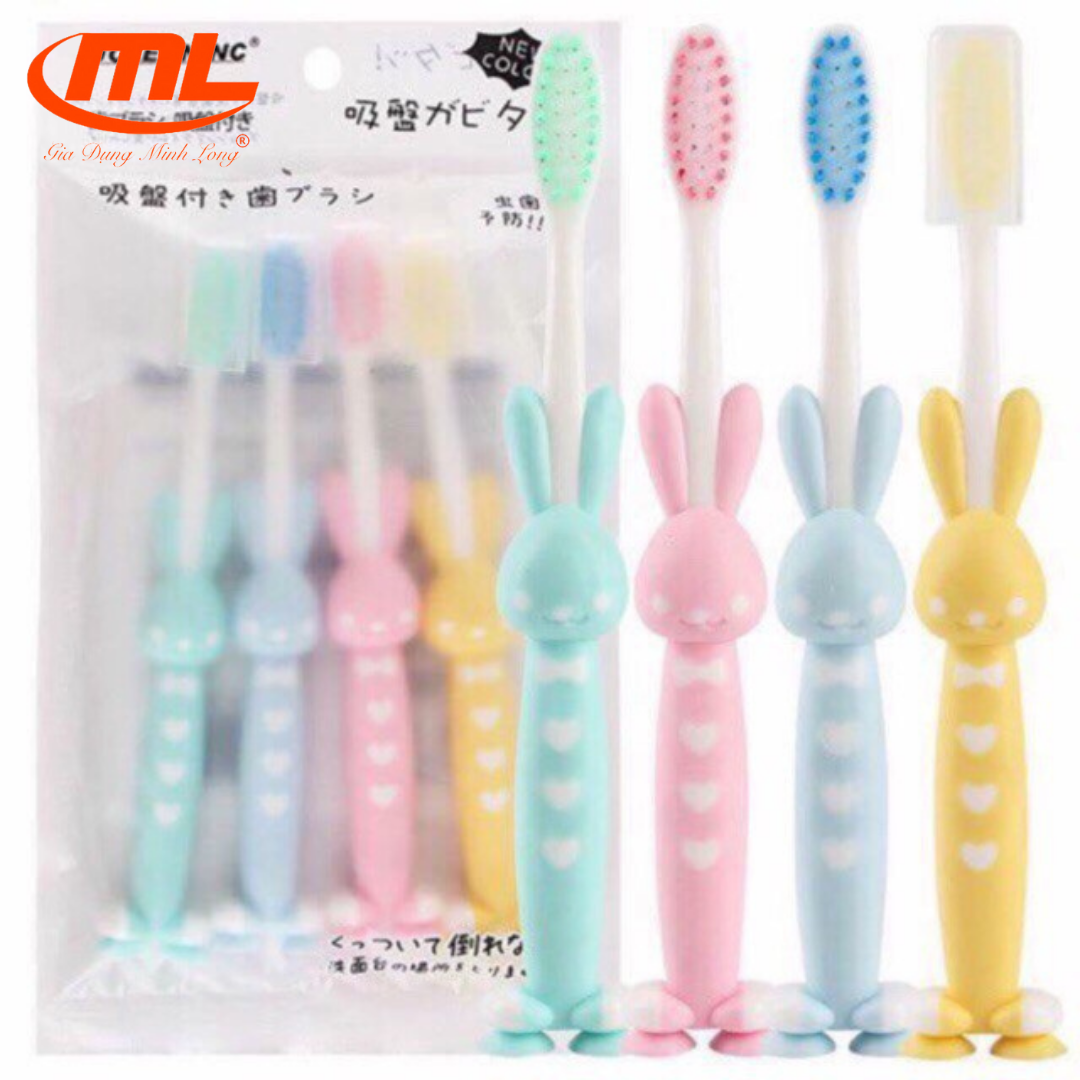 SET 4 BÀN CHẢI ĐÁNH RĂNG DỄ THƯƠNG CHO BÉ