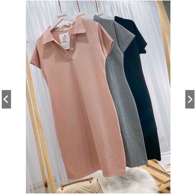Đầm polo cổ áo sơ mi Hot Trend