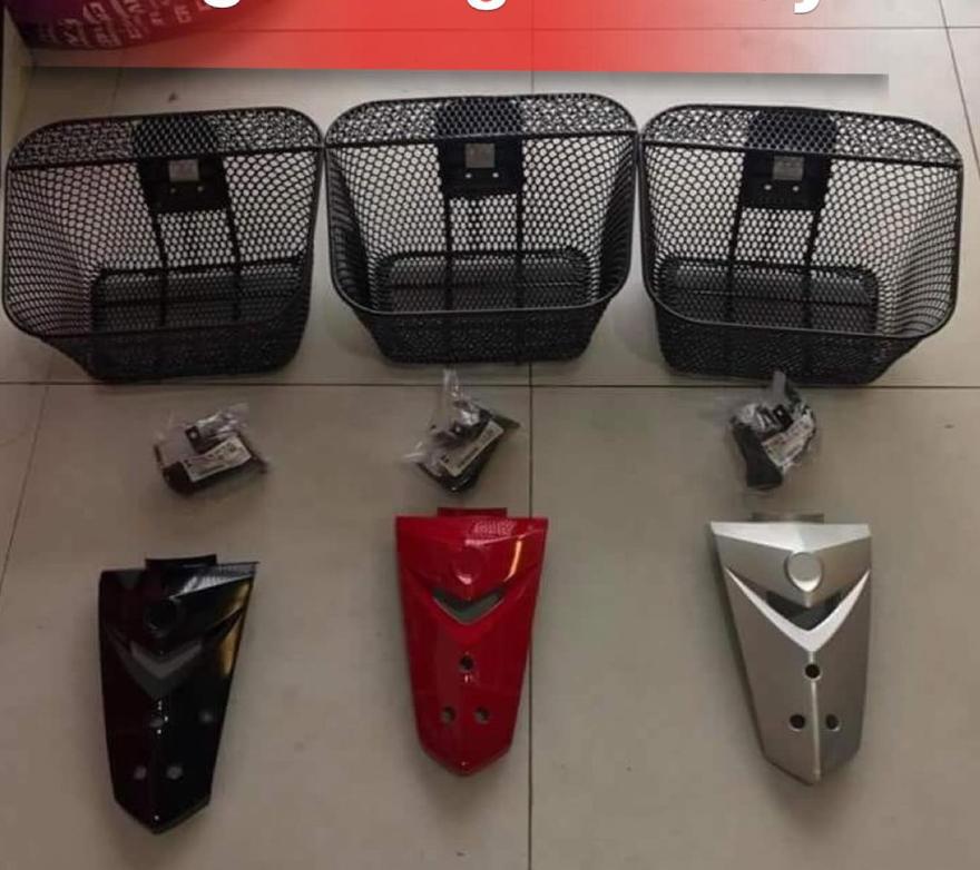 Rổ Lưới Sirius Spark + pát rổ + mặt nạ tặng ốc inox, có 6 màu ( bạc, đỏ, đen, trắng, vàng, xanh dương ) cao cấp SUPERMARKET QUỐC BẢO