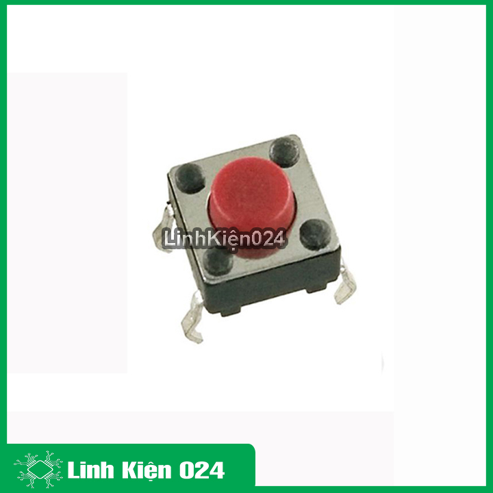 Combo 10 nút nhấn 4 chân 6x6x5mm (đỏ)