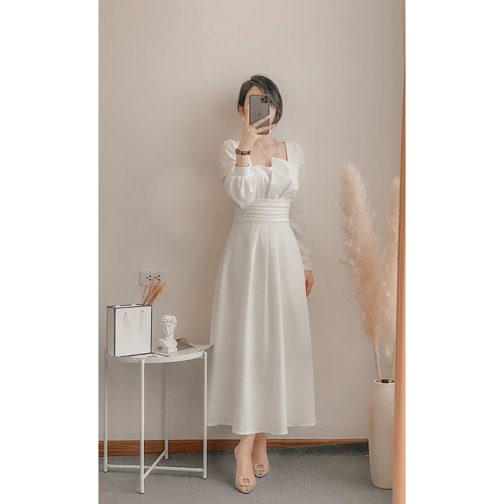 Đầm xếp gấp ly eo tay dài bigsize 50.90kg