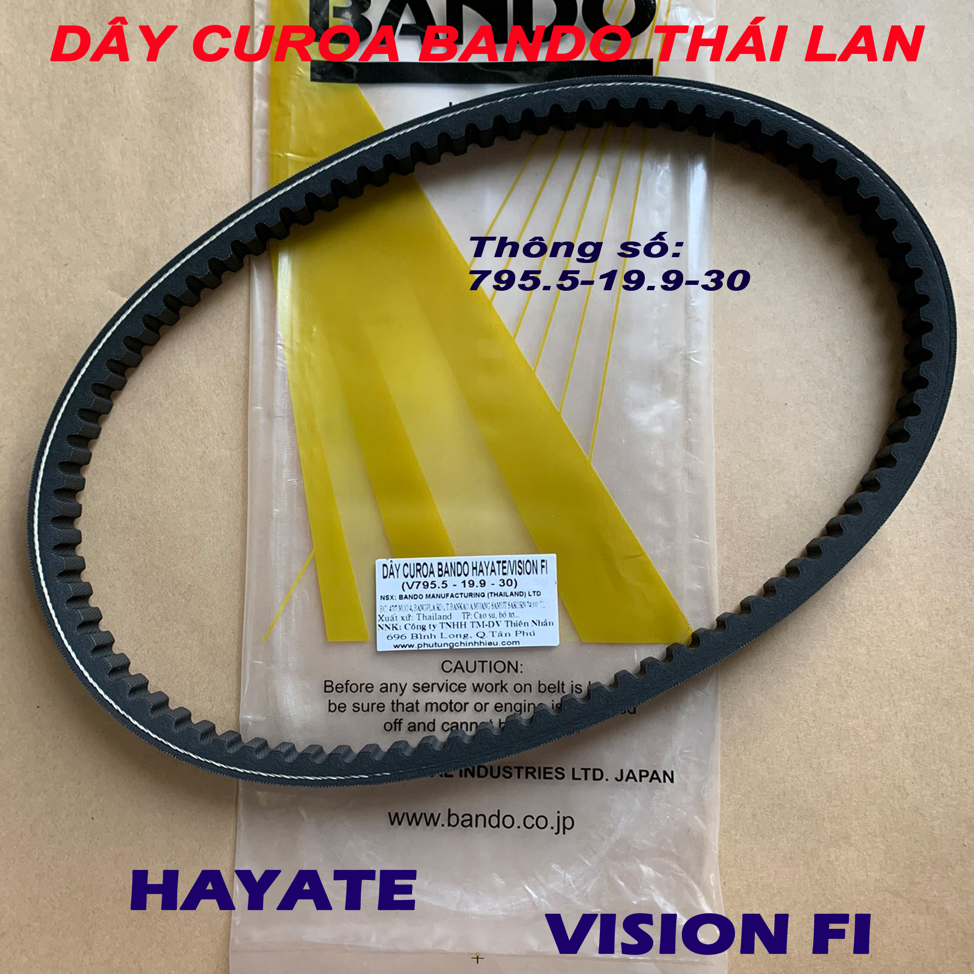 Dây curoa xe máy Honda Vision / Hayate - Thái Lan