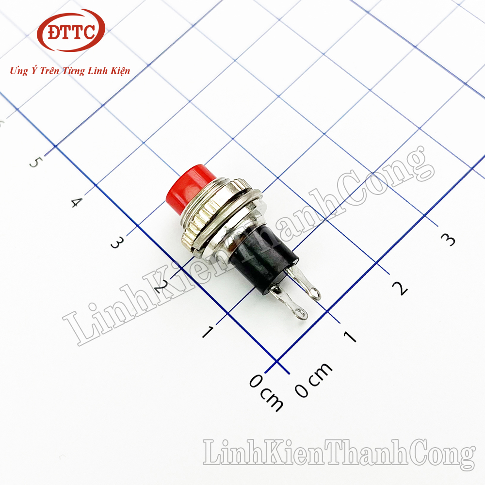 Nút nhấn nhả ds-314 10mm xanh lá, màu đỏ