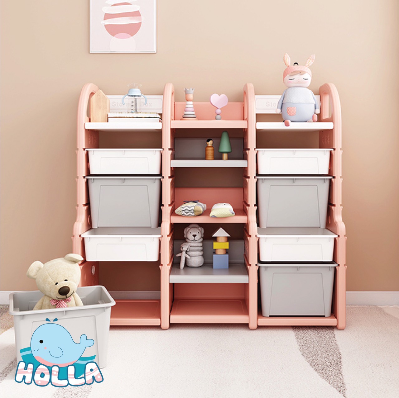 Kệ đồ chơi 2-3 khối Holla HL-10100,HL-1099