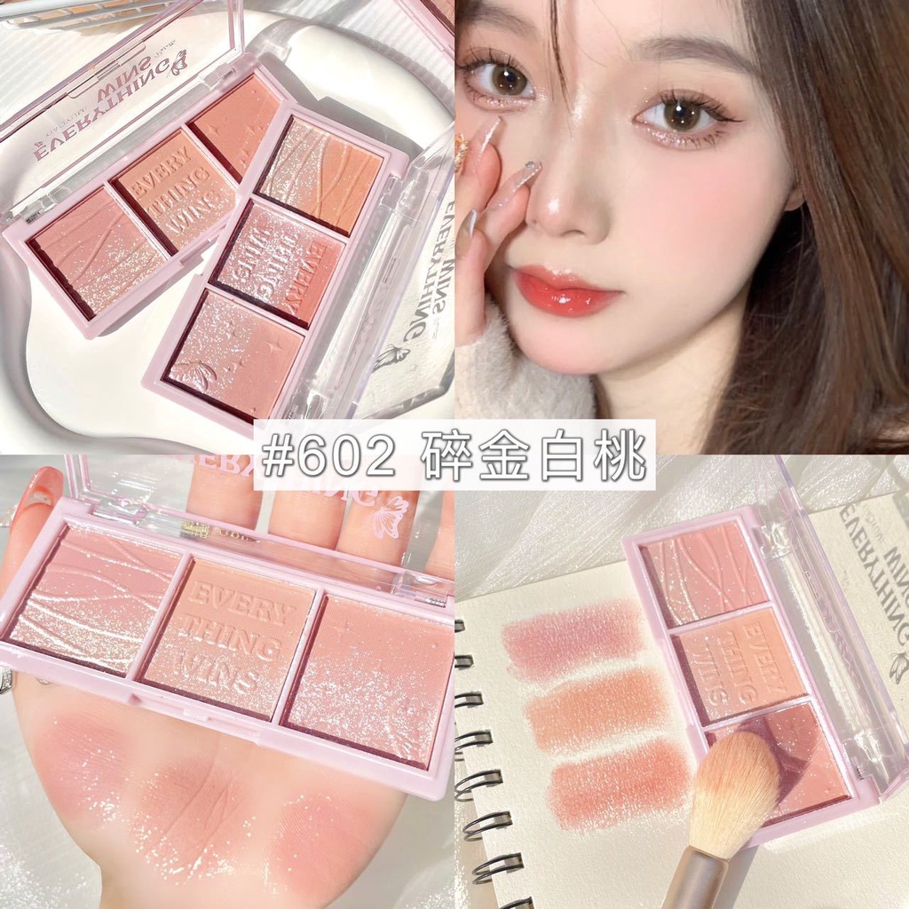 Phấn má 3 ô hồng cam everything wings nội địa trung bag u phanmaever29