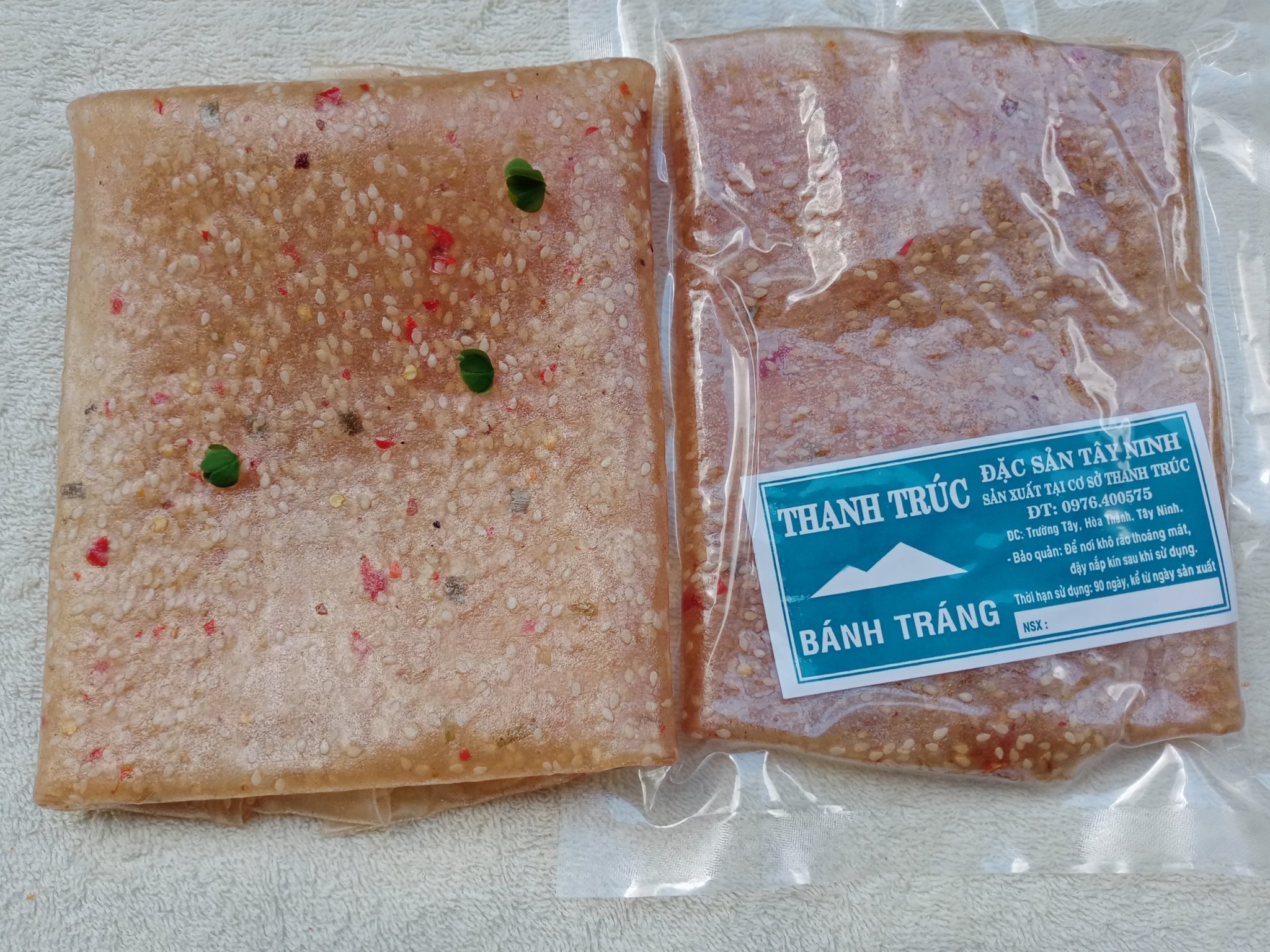 (1kg)Bánh Tráng Dẻo Me Hút Chân Không