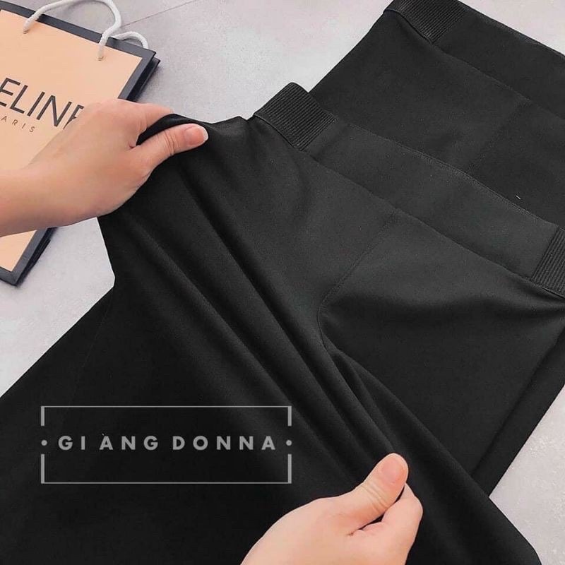 【HOT SALE】 Quần Legging Cạp Cao Phối Chun [ Kèm Túi Giấy