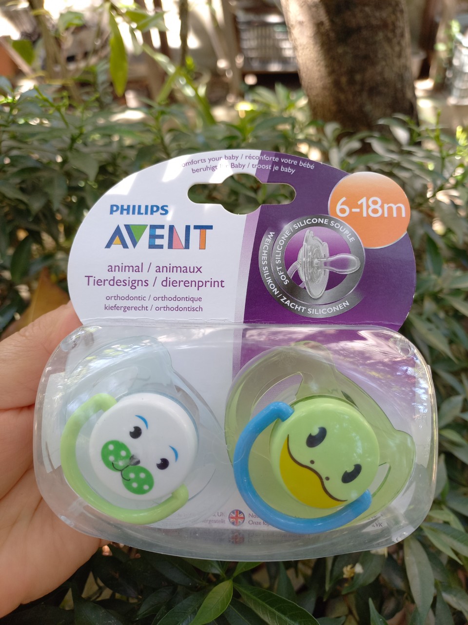 Ty ngậm Avent ( ti có nắp đậy) cho bé 6-18 m/ tách lẻ