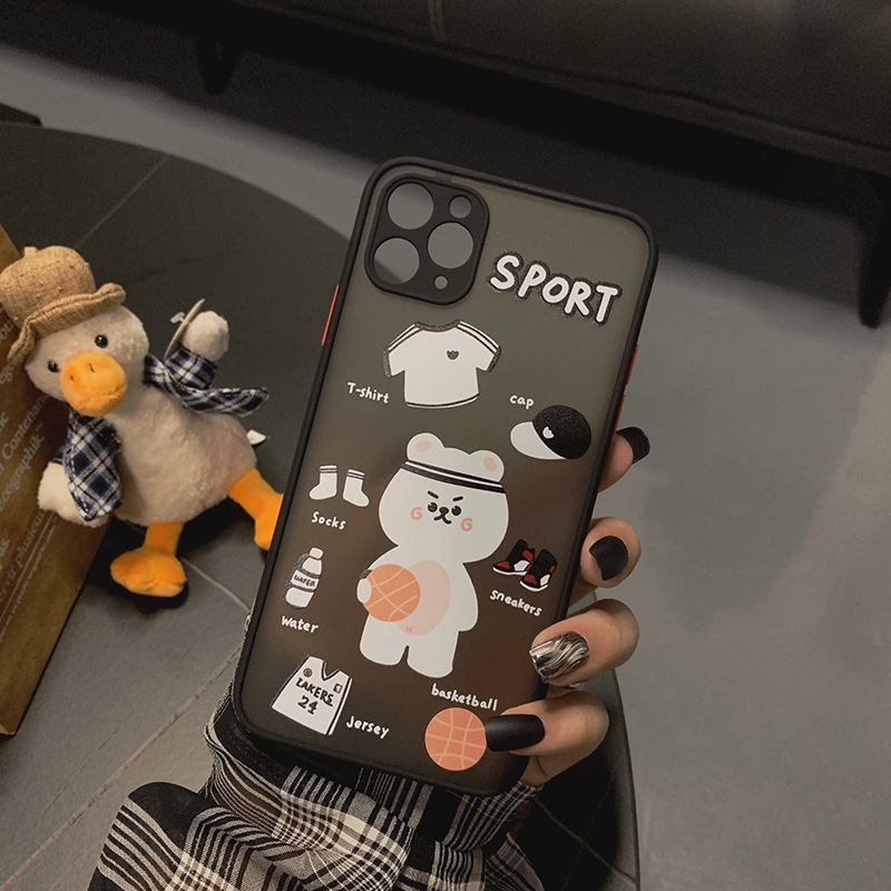 Ốp Lưng Nhám Chống Sock Va Đập Bảo Vệ Camera Bear Sport