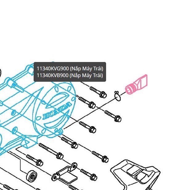 ỐNG XẢ CẶN LỐC NỒI ZIN HONDA