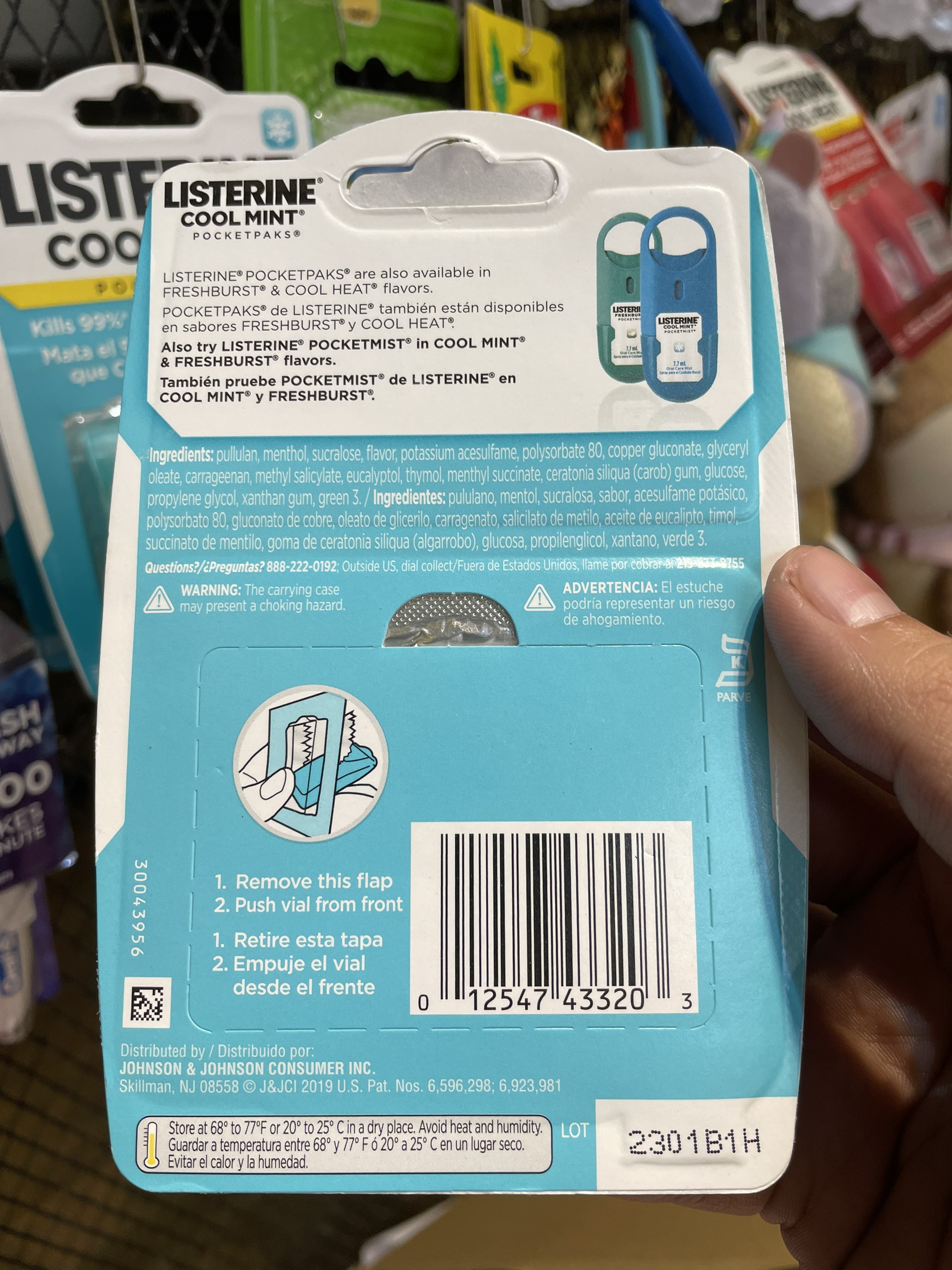 Set Vỉ ngậm thơm miệng Listerine 3 Miếng Bạc Hà
