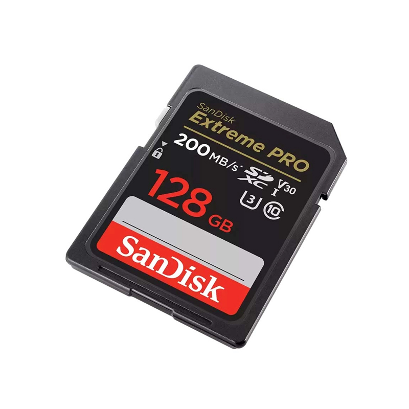 SanDisk Extreme Pro U3 V30 128GB 200 MB/s SDXC camera memory card (black)-original computer
