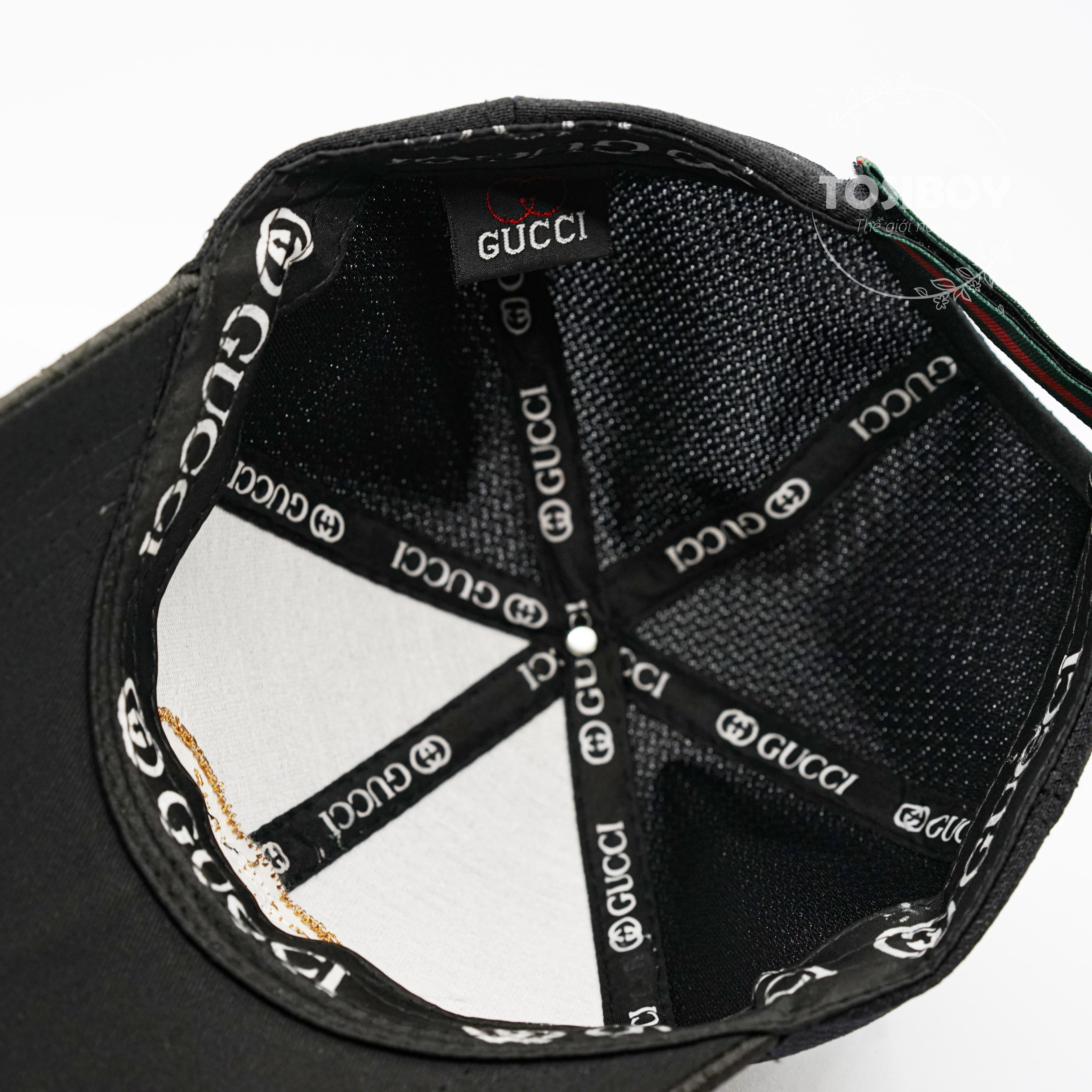Nón kết Gucci đính logo hổ sắt