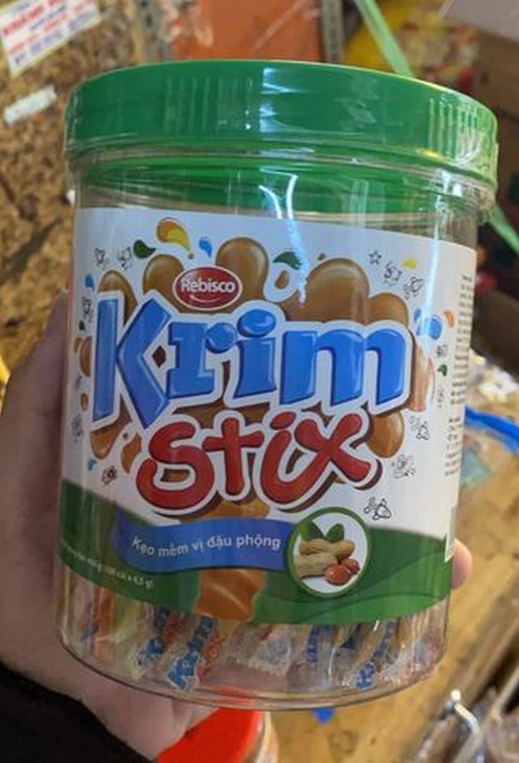 Kẹo que mềm đậu phộng krim stix - cực ngon 100 que
