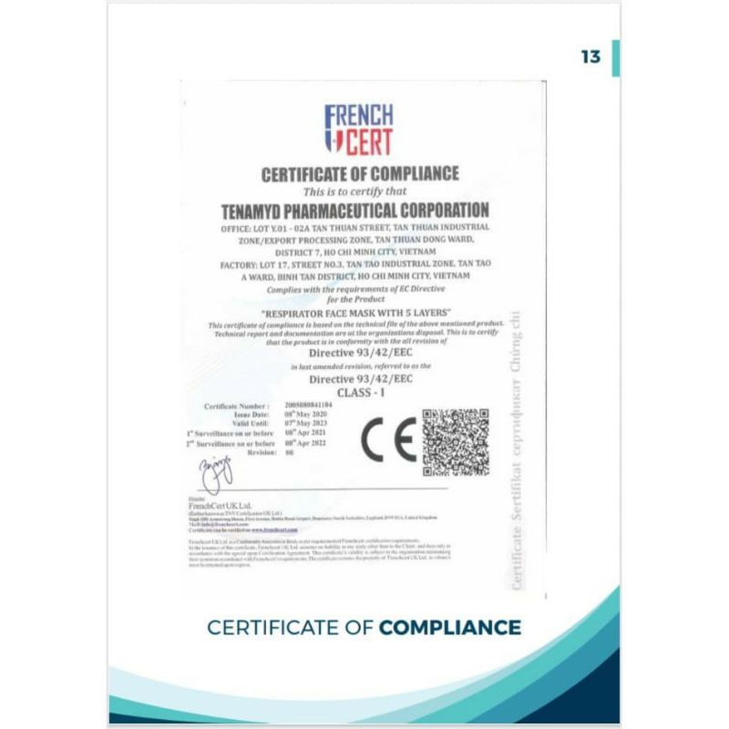 Khẩu Trang N95 Tenamyd