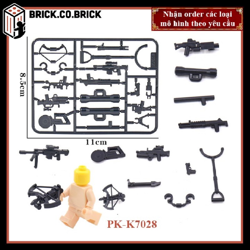 Phụ kiện MOC Army-   Đồ chơi lắp ráp minifig và non-lego mô hình sáng tạo trang trí quân đội - PK-K7028