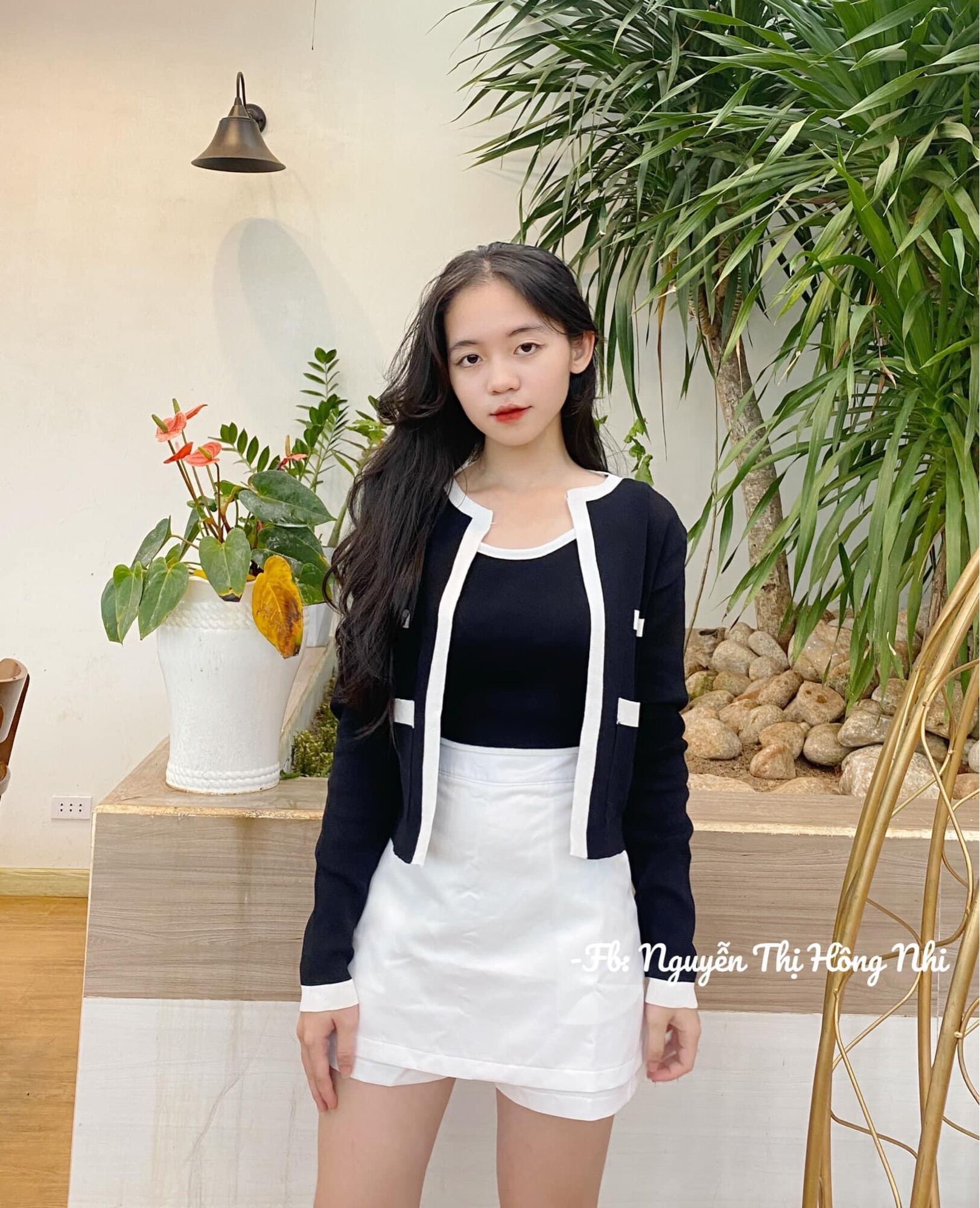 Set 2 Món Áo Khoác Phối Viền + 2 Dây