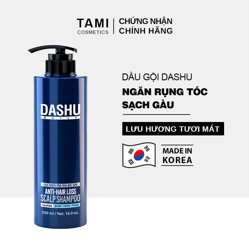 Dầu gội ngăn rụng tóc dành cho nam DASHU Anti - Hair Loss Scalp Shampoo Phục hồi tóc hư tổn Sạch gàu và ngứa dầu gội Hàn Quốc TM-DG01 cao cấp