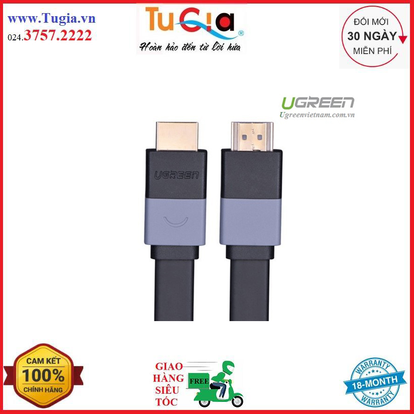 Cáp HDMI 1.4 Ugreen 30110 2m - Hàng Chính Hãng
