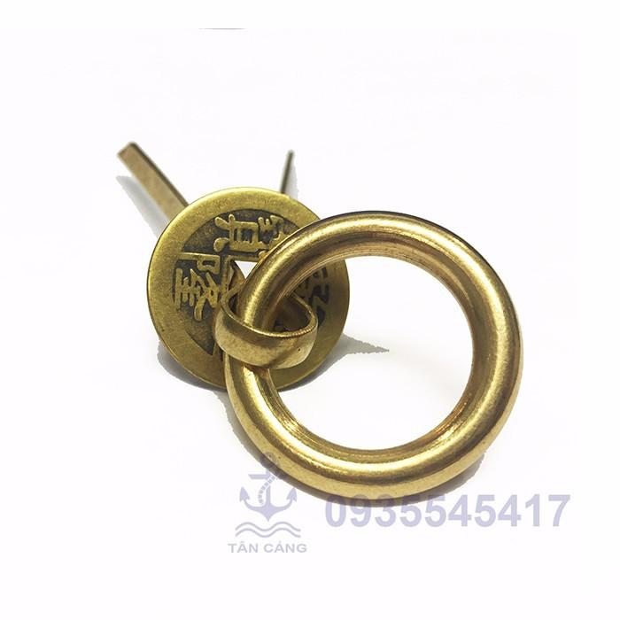 Núm kéo tròn 16 mạ đồng - KT: 3 cm