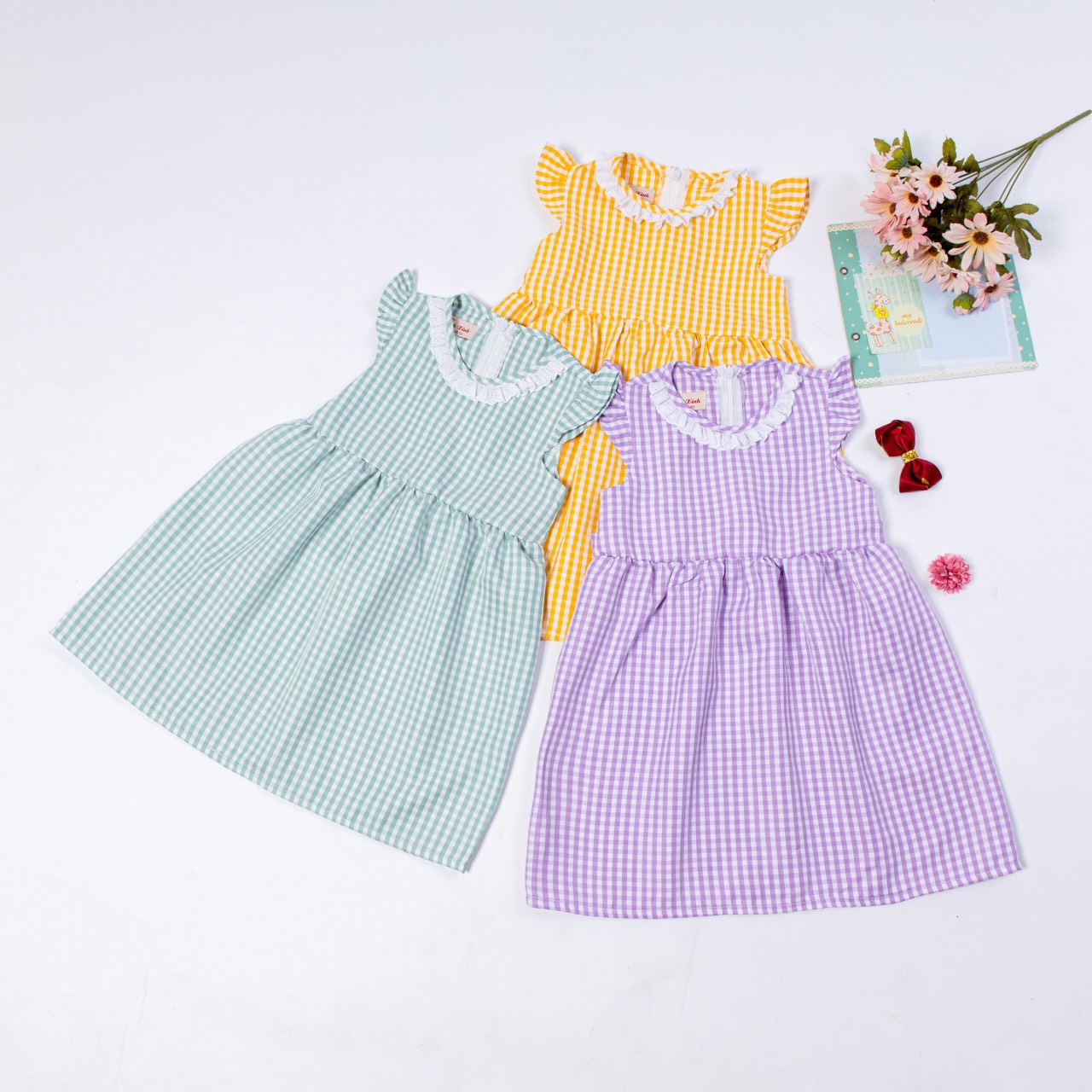 [HCM]Set cặp cho bé trai bé gái caro