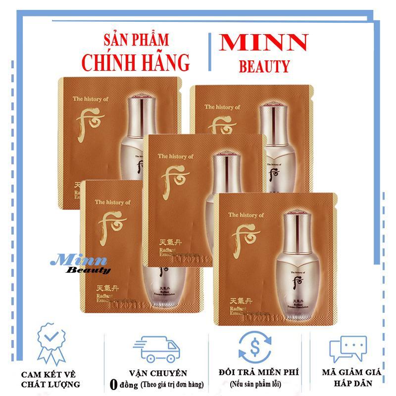 Combo 5 Kem Nền Che Khuyết Điểm Hoàn Hảo Whoo Essence Radiant Foundation 1ml x 5
