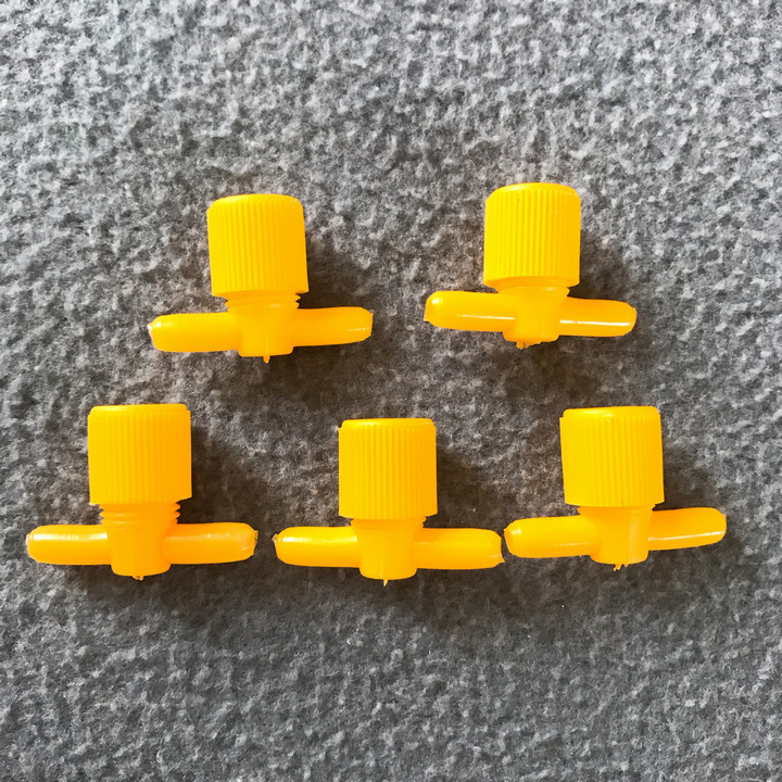 5 cái Van Chỉnh Oxy Hồ Cá Cảnh, Van nối, Van Ngang, màu vàng loại tốt