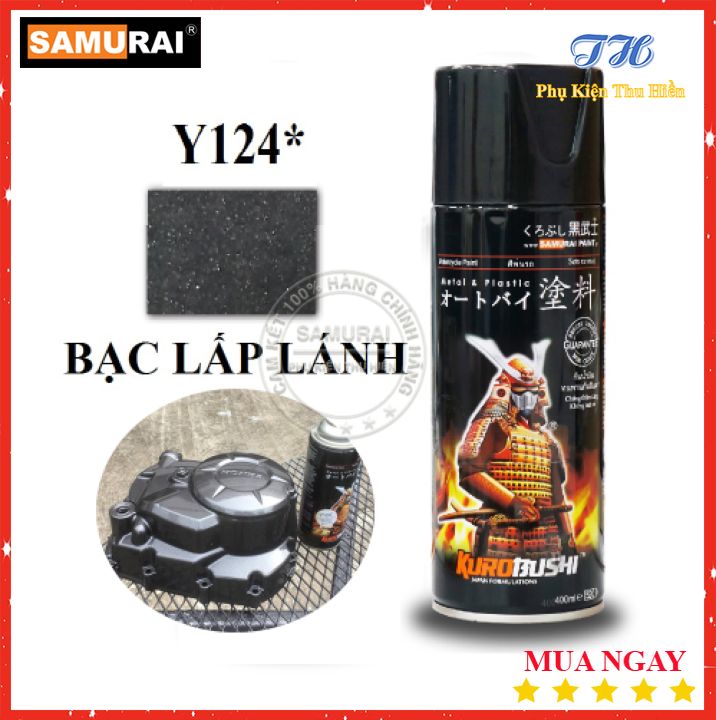Sơn samurai kurobushi phần động cơ màu bạc lấp lánh - y124*