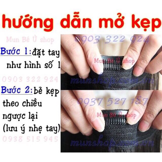 tóc mái giả Tóc giả kẹp phồng che hói tóc mái
