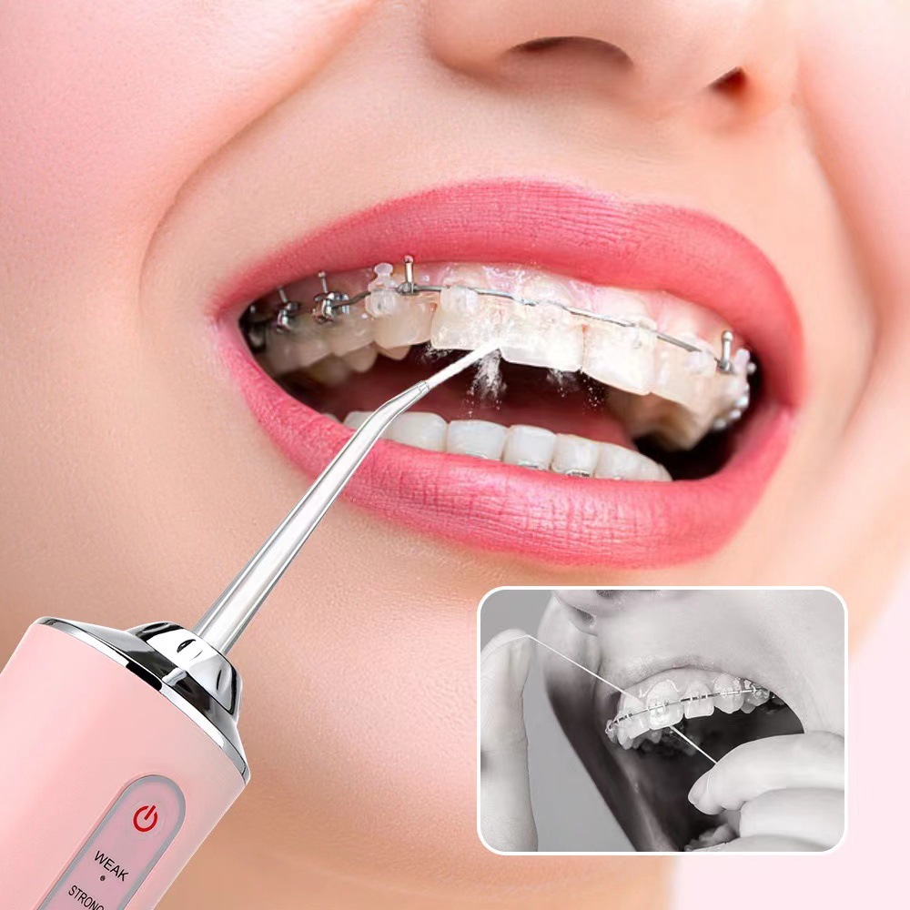 Tăm nước vệ sinh răng miệng máy xịt răng 3 chế độ phun rửa sạch răng -
