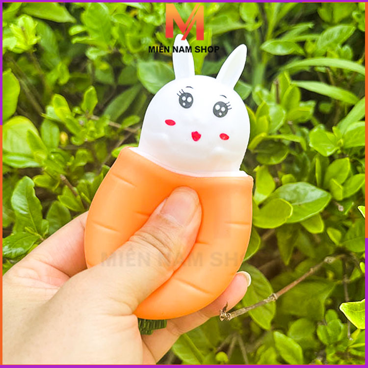 Bóp thỏ carrot trò chơi giải trí xả stress đồ chơi trẻ em vui nhộn