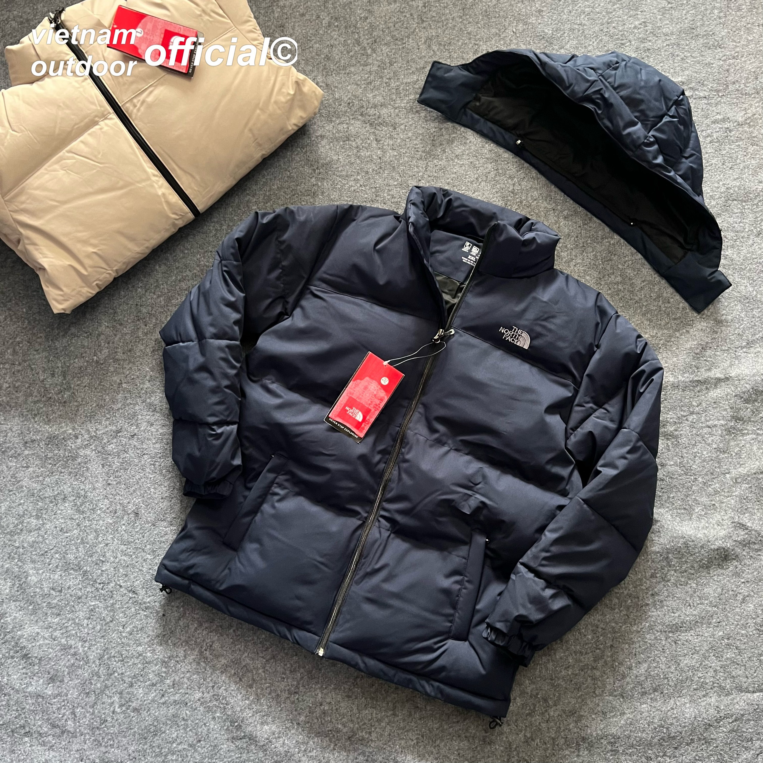 Áo khoác nam lông vũ mùa đông The North Face siêu nhẹ - Áo phao lông vũ nam dày dặn cực ấm