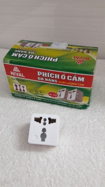 Phích ổ cắm đa năng Nival (ổ 3 ra phích cắm 2)