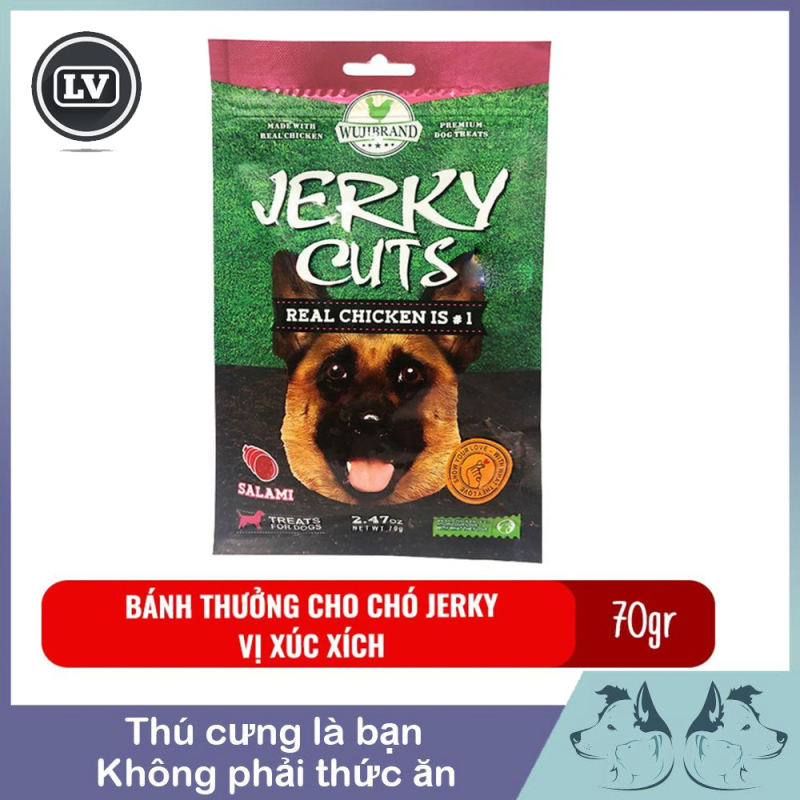 Bánh thưởng cho chó Jerky 70gr - Vị xúc xích