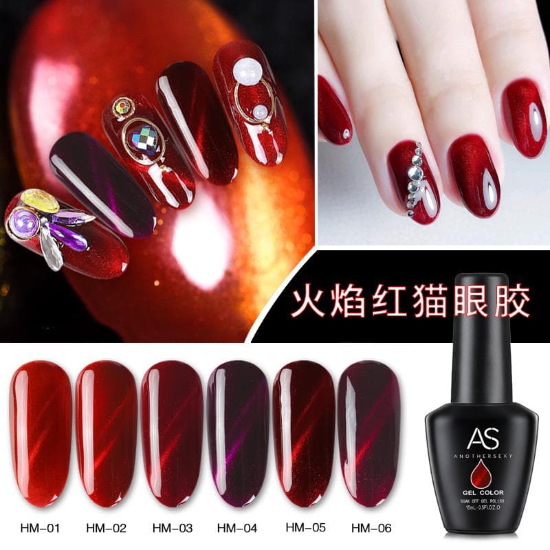 Sơn Gel AS vỏ đen màu mắt mèo đỏ Mã HM (cam kết chính hãng lựa màu tự do hơn 2000 màu)