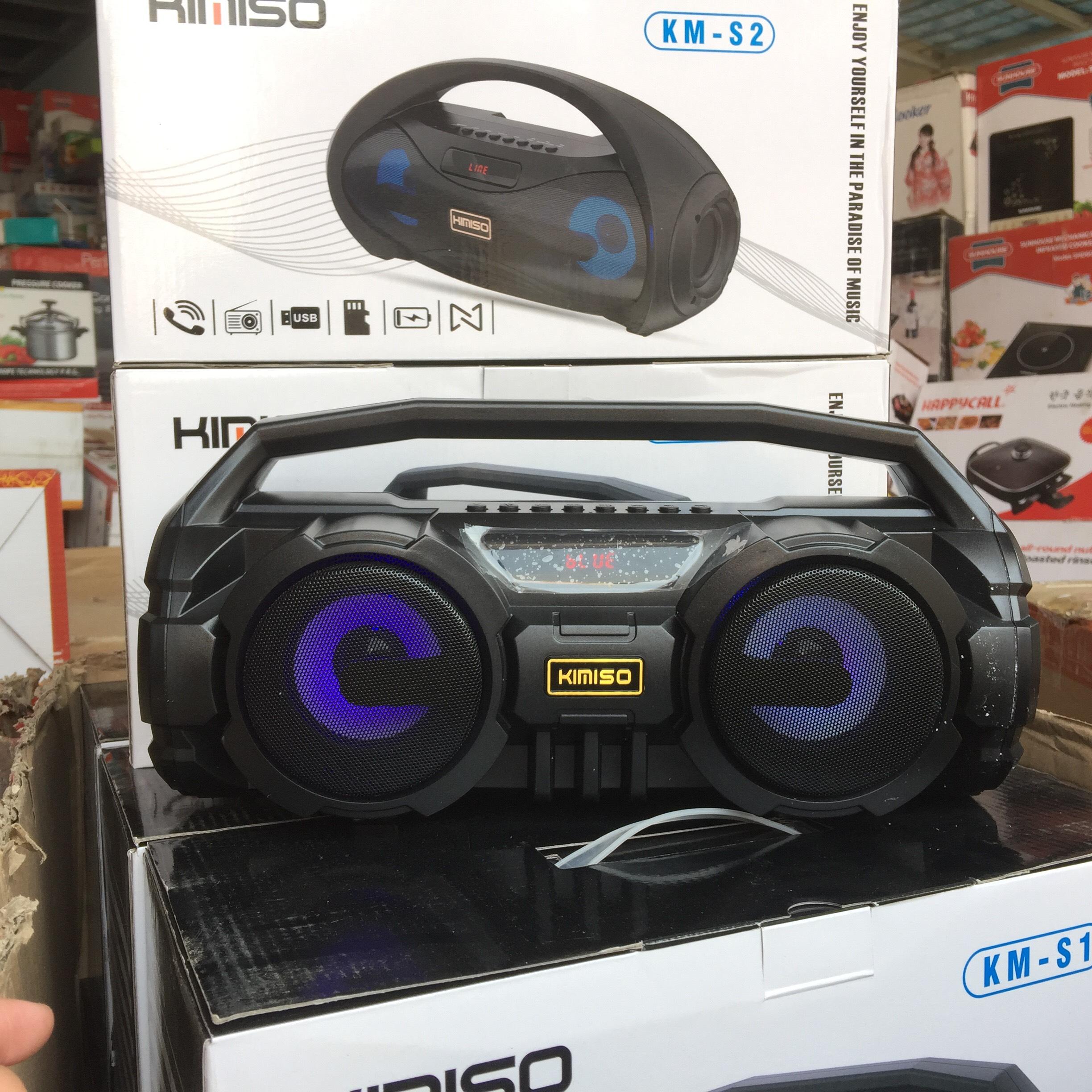 [HCM][Tặng mic dây] Loa Bluetooth Kimiso KM-S1 chất âm cực hay kèm míc hát Karaoke