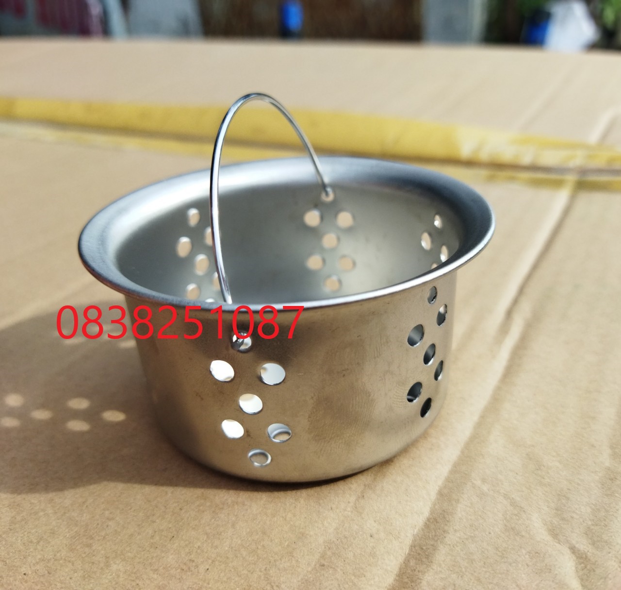 Bầu xả chậu rửa chén inox - giỏ lọc rác chậu rửa chén