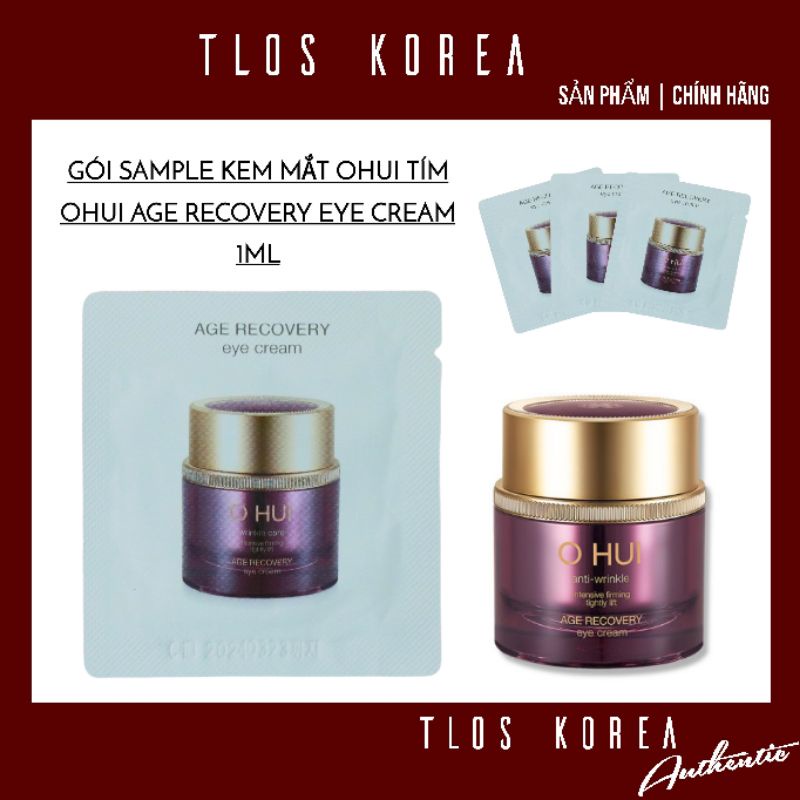 Gói Kem Mắt Ohui Tím Age Recovery Eye Cream Gói Sample 1Ml - Chống Lão