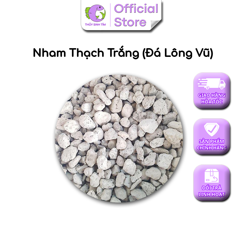 Nham Thạch Trắng (Đá Lông Vũ) 1kg