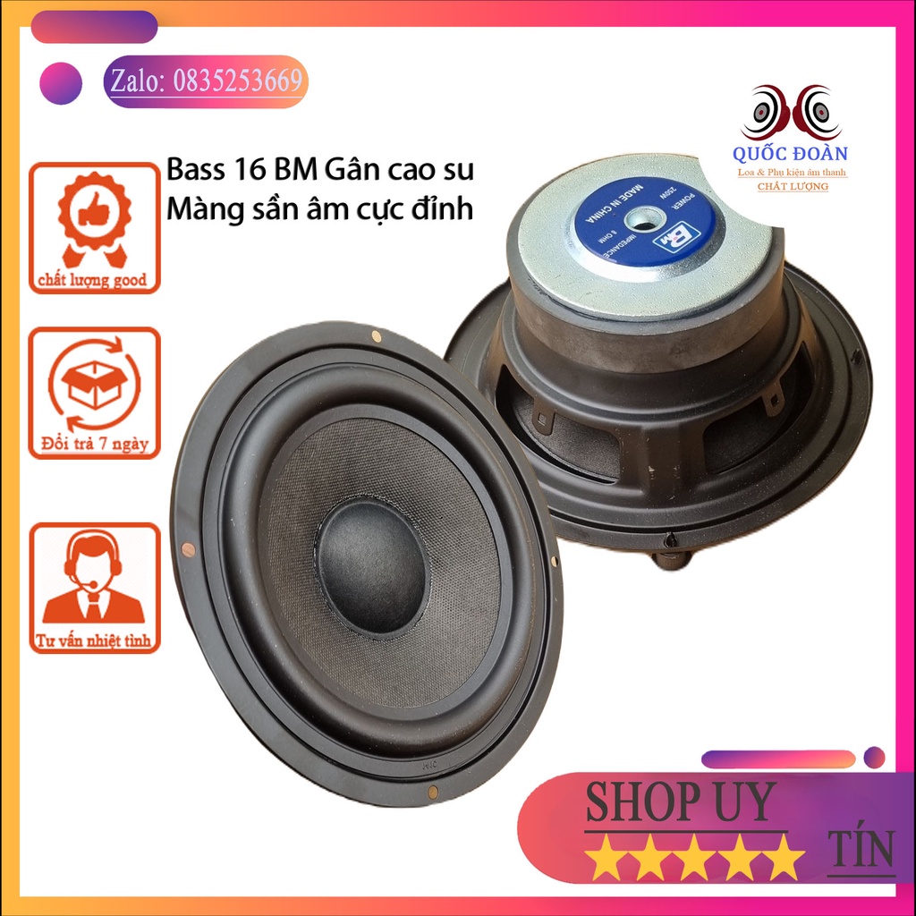 Củ loa bass 16 Bm gân cao su chất âm cực đỉnh cho loa kéo độ chế DIY và loa nghe tại nhà