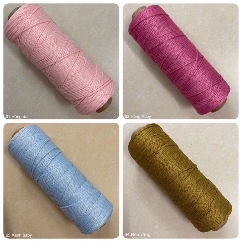 Sợi dệt trơn 2mm Craftyarn VN (Mã 01   Mã 50)