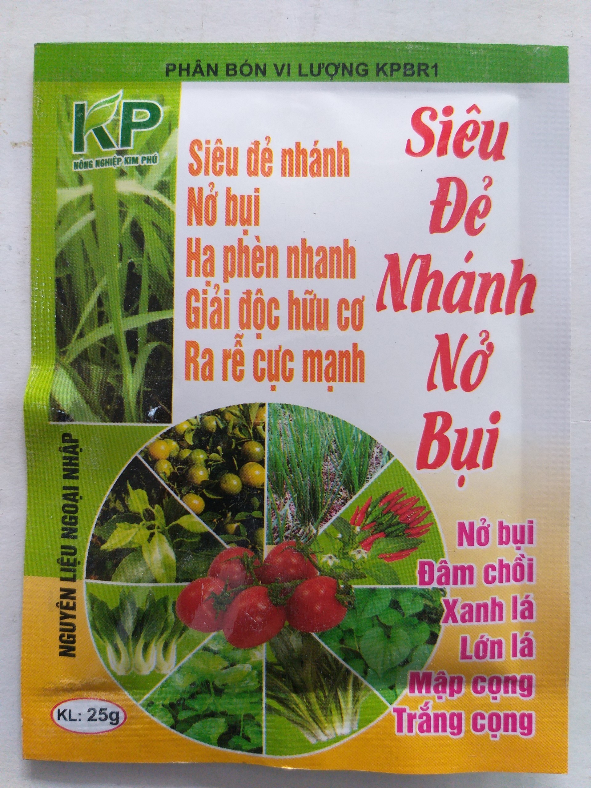 Phân bón vi lượng SIÊU ĐẺ NHÁNH NỞ BỤI giúp ra rễ, hạ phèn, giải độc, đẻ nhánh cực mạnh - 25gr