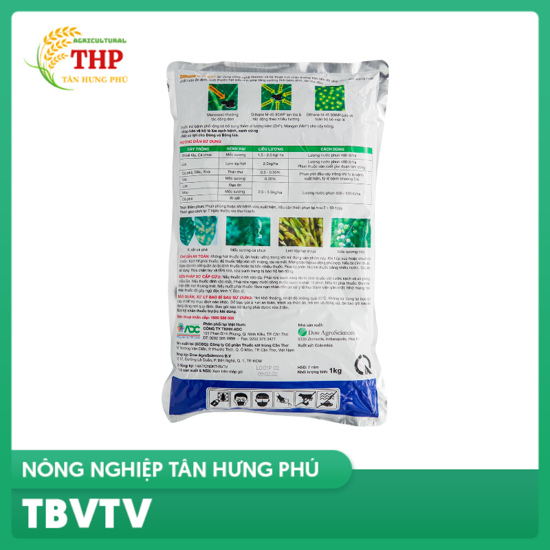 Thuốc trừ bệnh Dithane M45 80WP gói 1kg (ADC)